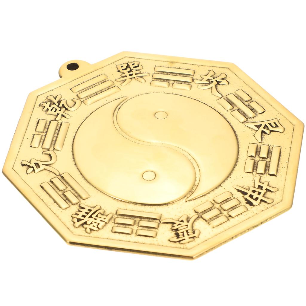 Copper Bagua Mirror with Eight Diagrams Design for Home Office Shop Decor Exorcism Craft Evil Spirits Ward Off Bad Luck Blessing