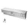 VEVOR Cutie de scule pentru bena camion, Cutie de scule din aluminiu rezistentă cu modele striate, Organizator tip cufăr pentru cutie de scule cu lacăt și cheie, Ideal pentru camionetă