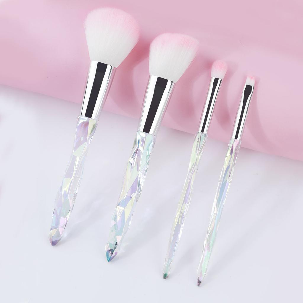 New Symphony 4 Crystal Makeup Brush Set, Eyeshadow Brush, Loose Powder Brush, Eyebrow Brush Beauty Makeup Tool