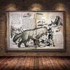 Modułowy Płócienny Ark Survival Evolved Obrazy Malarstwo Gra Survivalowa Wystrój Domu Druk Plakat Dinozaura Salon Nowoczesna Sztuka Ścienna