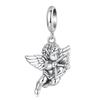 WOSTU 925 Sterling Silver 3D Vintage Pendant Cupid Angel Beads Classic Charm for Women DIY Bracelet Accessories Birthday Gift
