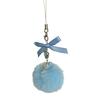 Trendy Pentastars Key Rings Pendant Rabbit Faux Furs Ball Keychain  Accessories