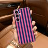 Burgundy White Stripe Clear Phone Case for Samsung Galaxy A71, A70, A52, A51, A40, A30