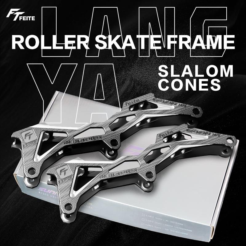 OEM Professional Speed Slalom Inline Skate Frame Aluminum Alloy Fast Response Smooth Roller Shoes 8.3 inches / 3 * 90