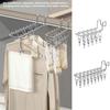 10/16 Clips Sock Drying Rack Wall-Mounted with Detachable Clips Underwear Drying Rack Stainless Steel Durable