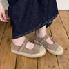 Fashion IPPEUM Chocolate Brown  Women Ballet Flats Shoes 2025 New Fashion Round Toe Mary Janes Shoe