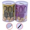 1Pc Euro Dollar Money Box Safe Cylinder Piggy Bank Banks For Coins Deposit Boxes