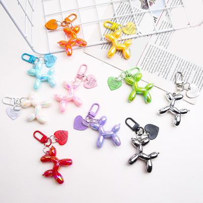 Tegneserie ballong hund anheng valp nøkkelring sjarm luster lasere farge bag DIY