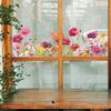 Creative Colorful Flower Balcony Glass Window Home Background Beautification Wall Stickers