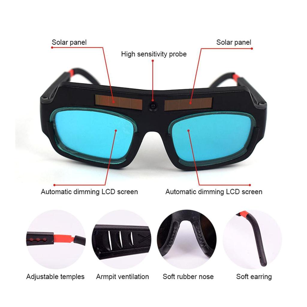 Anti-glare Automatic Darkening Dimming Welding Glasses Argon Arc Welding Glasses Welder Eye Protection Goggles Tools