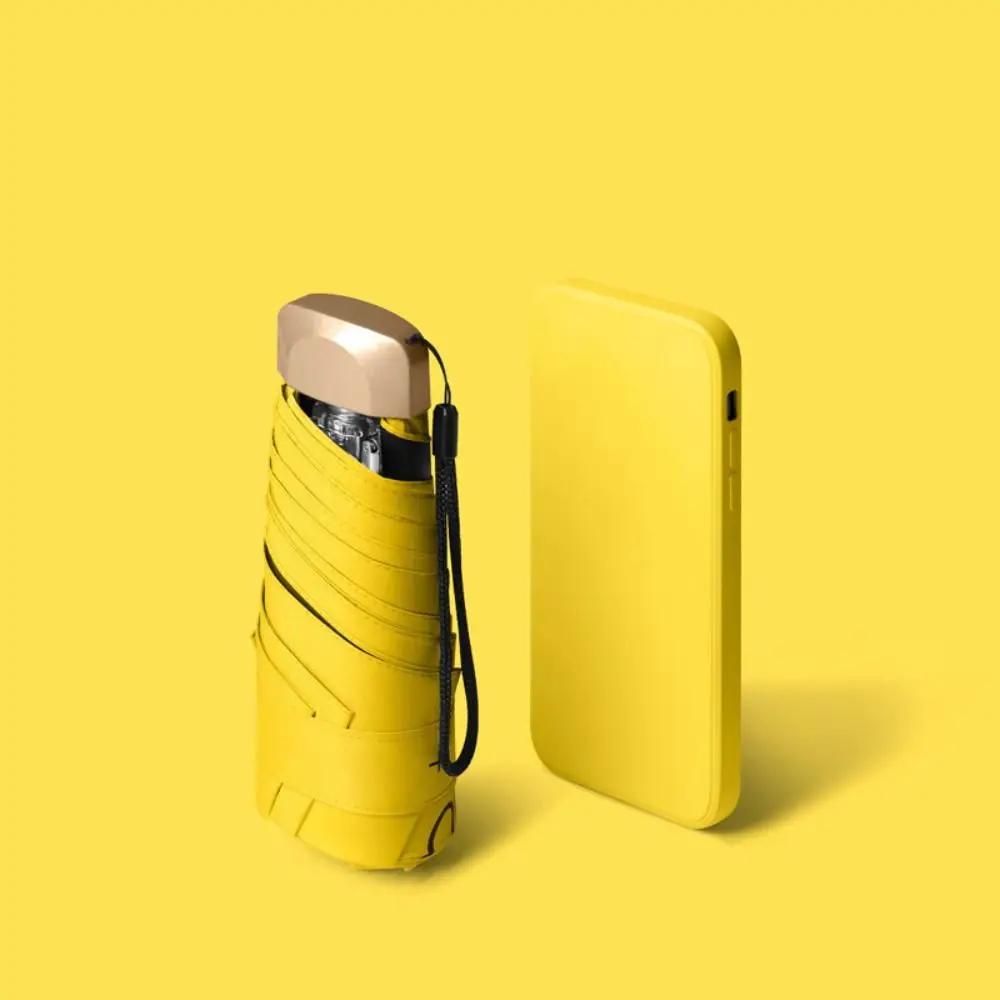 Mini Sun Umbrella Small Pocket Rain Umbrellal Folding Umbrella UV Ultraviolet Protection Sun Shade Pocket Parasol