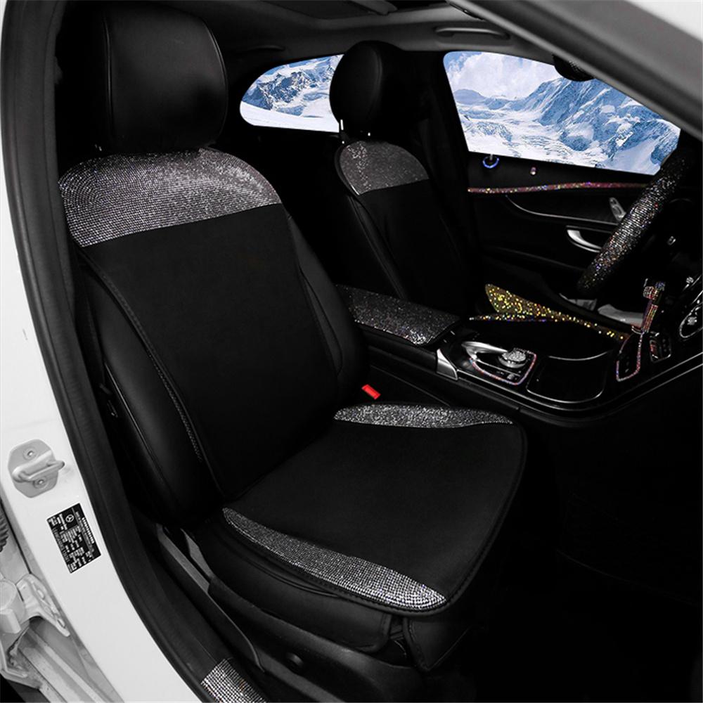 Summer Breathable Seat Cushion Luxury Crystal Diamond Car Seat Cover Universal