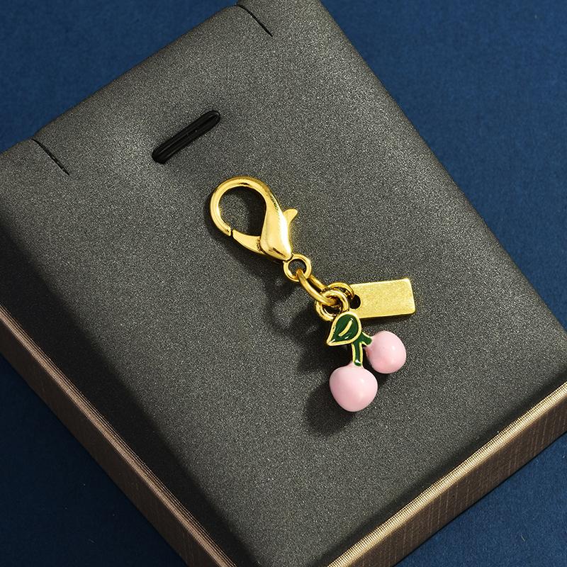 Exquisite Cherry Butterfly Keychains For Women Bag Pendant Car Keyring Creative  Backpack Decoration Accessories Gifts