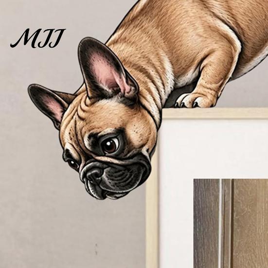 Schnauzer Corner Ornament Wooden Dachshund Door Topper, Cute Handcrafted Dog Sign, Rustic Wall Art Decor Funny Pet Home for Front Porch, Indoor