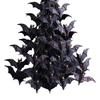 Bat Swarm Tree Ornament Black Bat Stack Hanging Decoration Gothic 2D Flat Acrylic Flying Bat Pendant for Yard Porch Halloween Home Decor
