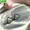 Simple Fashion Bowknot Heart Metallic Stud Earrings  New Korean Style Earings Jewelry Wholesale
