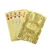 New 24K Gold Playing Cards High Quality Plastic Poker Deck Foil Pokers Pack Laser Reflection Magic Waterproof Card Board Game