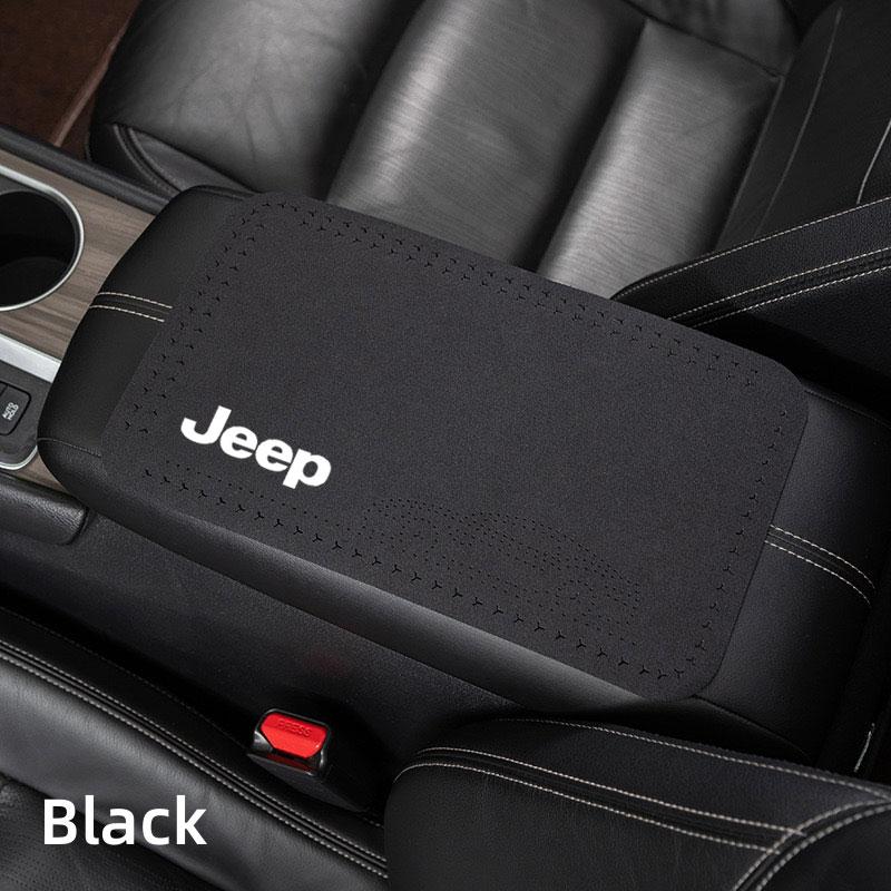 Car Armrest Box Mat Soft Case Center Console Box Pad Mat For Jeep Grand Cherokee Wrangler JK Gladiator Compass Renegade Patriot AMZ1
