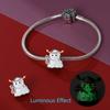 Original Charms Copper Cute Ghost Luminous Beads Fit Bracelet Women Jewelry Making Diy Gift