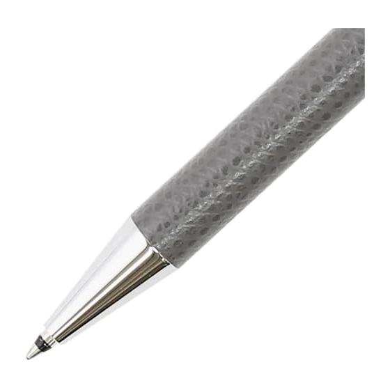 Leather Wrapped Retractable Ballpoint Pen (Anchor Gray)