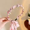 New Floral Streamer Headband Women's Summer Fashion Toothed Hair Band Hair Accessories