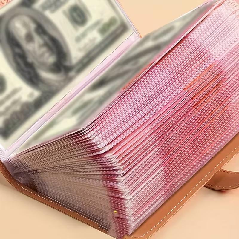 Portable Budget Planner Binder Soft Leather Cash Envelope Wallet A6 Binder Pockets Money Organizer For Budgeting