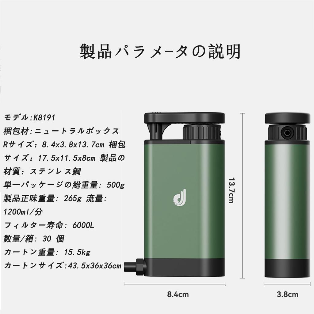 Portable Water Purifier Recommended by Disaster Preparedness Specialists Transforms Water into Fresh Filters with a Micron Filter Made in Purifies