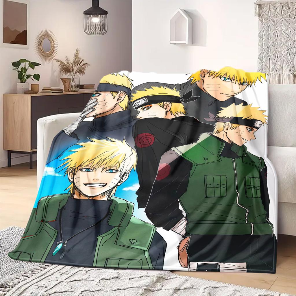 Naruto Cartoon Flannel Blanket Cool Printed Design Perfect For Home Sofa Chair Bed Travel Picnic -HE18