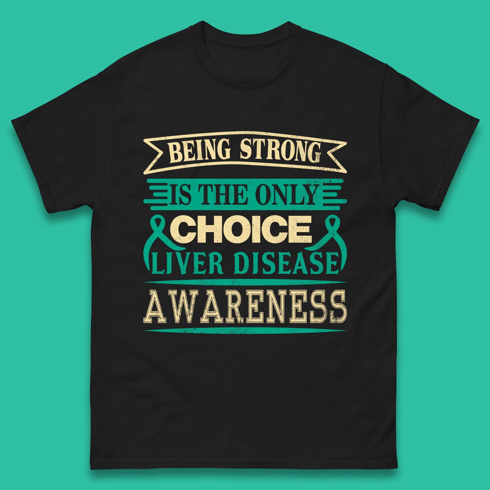Liver Disease Awareness Mens T-Shirt Womens Tops Tees M
