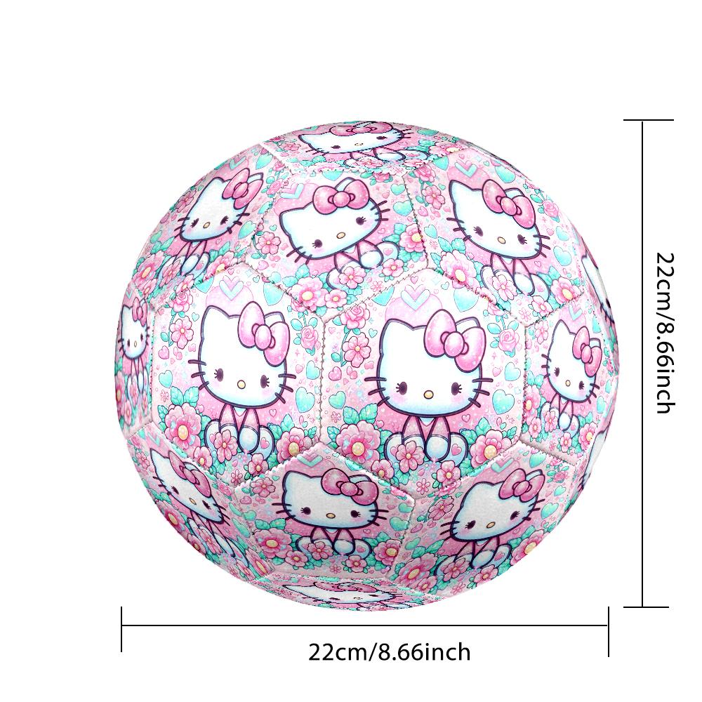 1pc Hello Kitty Soccer Ball, Athletic Standard Football Size 5 Lightweight Sports Match Soccer Ball, Perfect Gift for Sports Enthusiasts