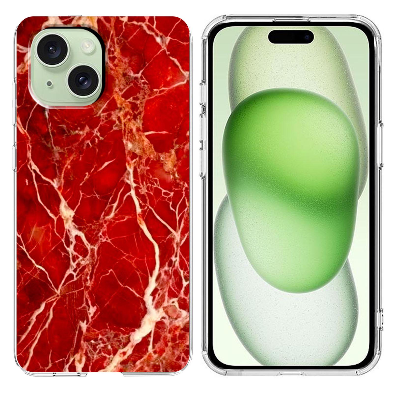 Для iPhone 15 Plus Чехол Печать мраморного узора Мягкий ТПУ чехол для телефона E