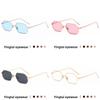 Geometric Metal Sunglasses With Colorful Ocean Lenses For Outdoor And Party Use