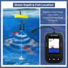 1PC Erchang Přenosný hledač ryb Hloubka vody Echo Sounder Teplota Fishfinder s drátovým sonarovým snímačem Převodník pro rybaření