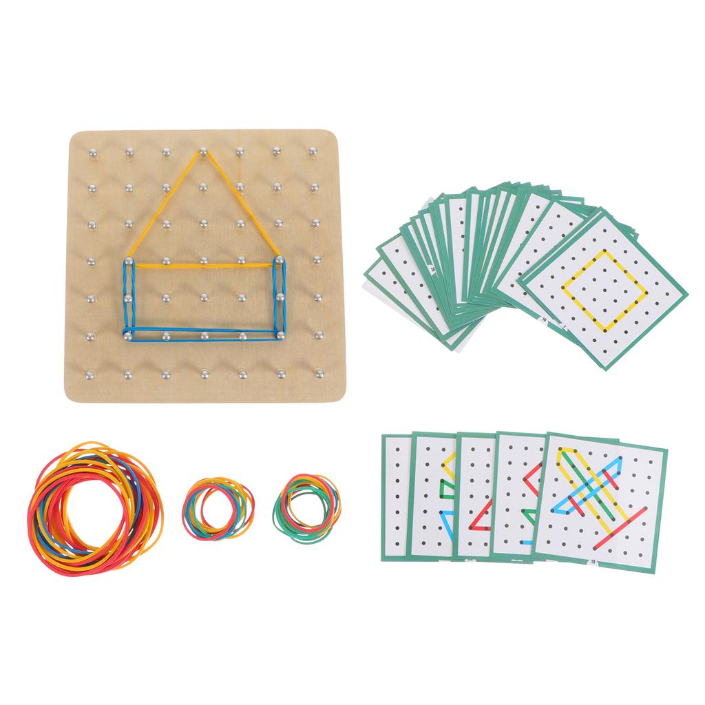 1 Set Wooden Graphic Learning Toy Kids Educational Toy Children Math Teaching Tool