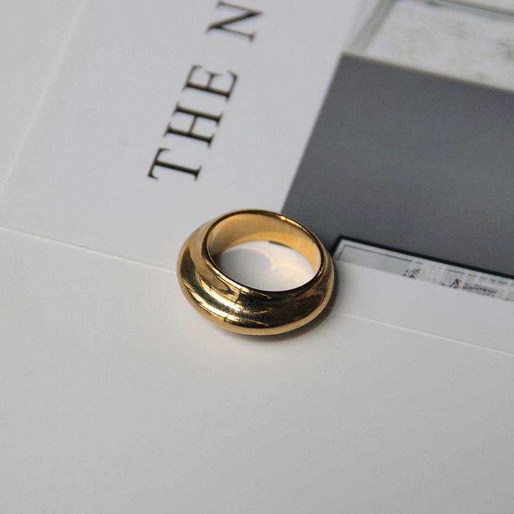 18K Vergoldeter Geometrischer Ring - Stilvoller Europäischer & Amerikanischer Retro Cool Style