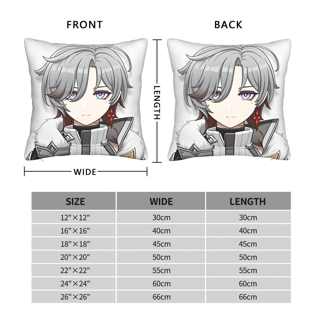 Genshin Impact Illuga Pillow Cover Game Soft Cushion Cover Morden Pillow Case For Living Room Chair