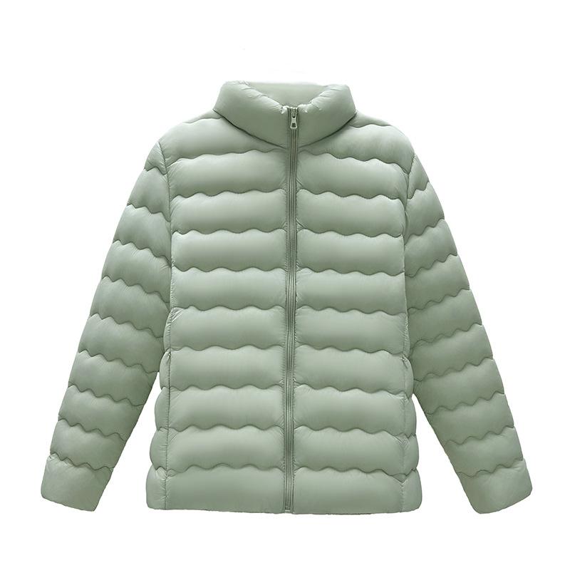 Mother's Clothing Winter New Women's Large Size Slim Cotton Jacket Versatile Cotton Coat Jacket Simple Warm Stand-up Collar Cotton Coat
