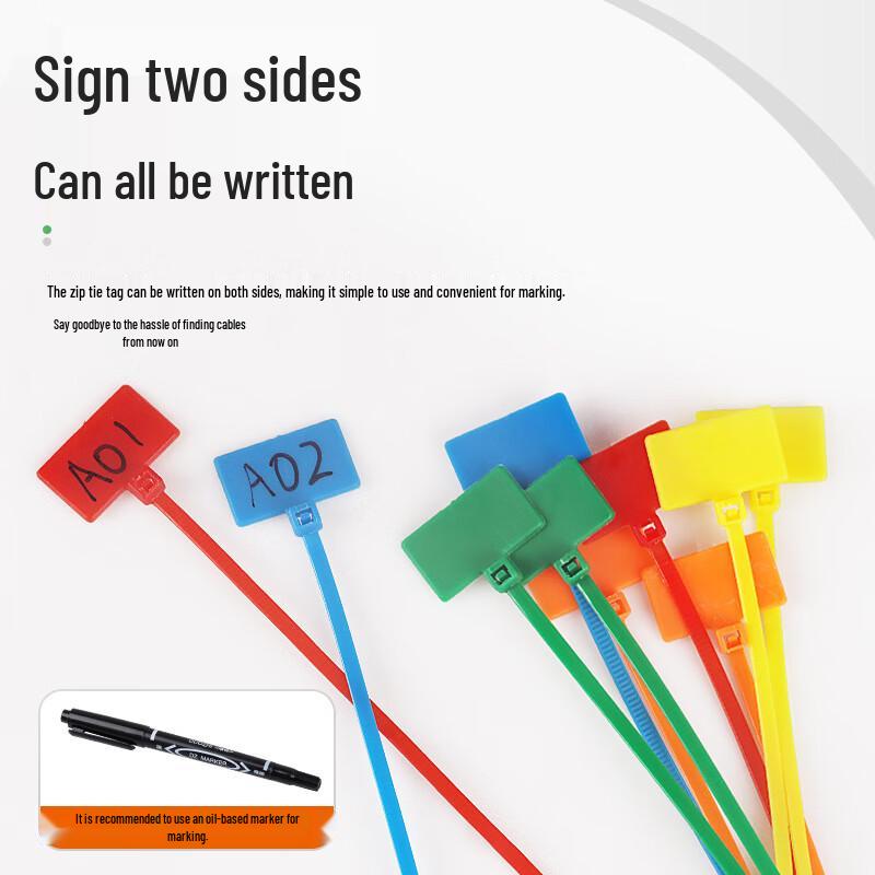 Nylon Color Label Cable Ties with Handwritable Tags
