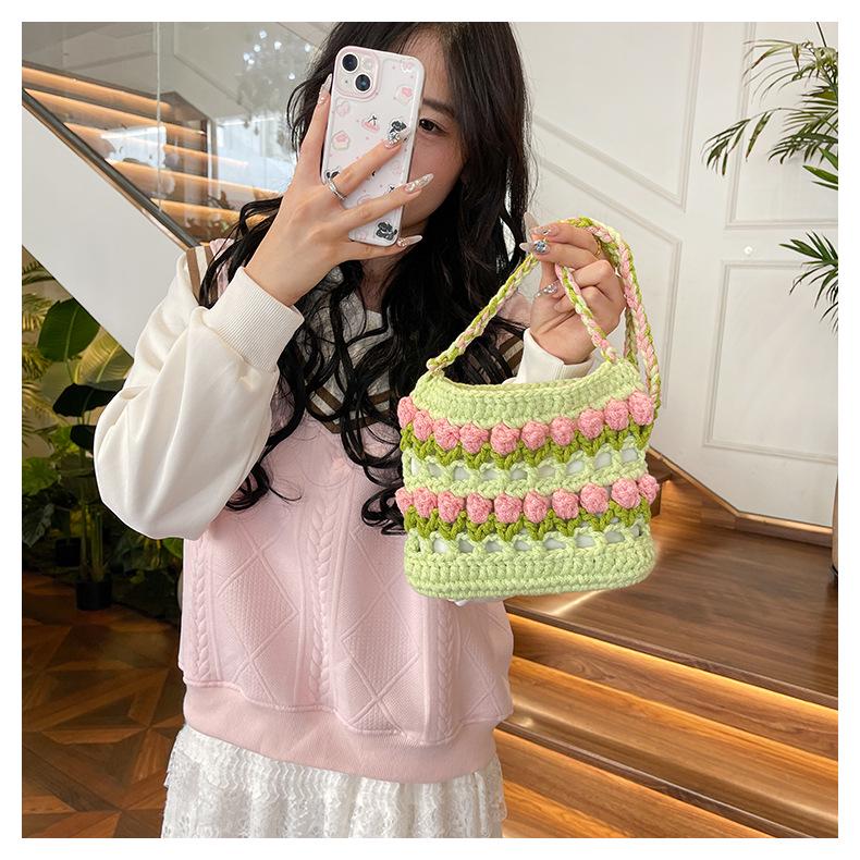 Regnbågstulpan DIY-kit: Handstickad Sommar Dopaminväska - Axel/Crossbody