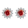 925 Sterling Silver D Color Moissanite Sunflower Stud Earrings - Student Gift