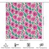 Watercolor Floral Shower Curtain Bathroom Decor Modern Waterproof Fabric Customizable Size Available Pink Green White Colors