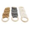 3 PCS White Grey Brown Macrame Towel Holder Hanging Towel Holder  Kitchen Bathroom Laundry Room
