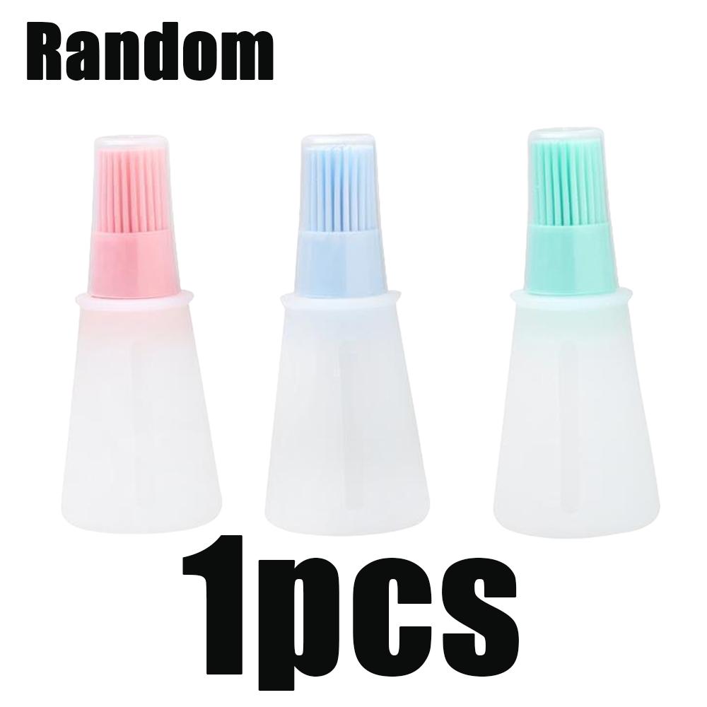 1/2/3pcs Silicone Oil Bottle Brush Oil Dispenser Bottle Barbecue Grill Oil Brushes Kitchen Pastry Steak Baking Household Tools