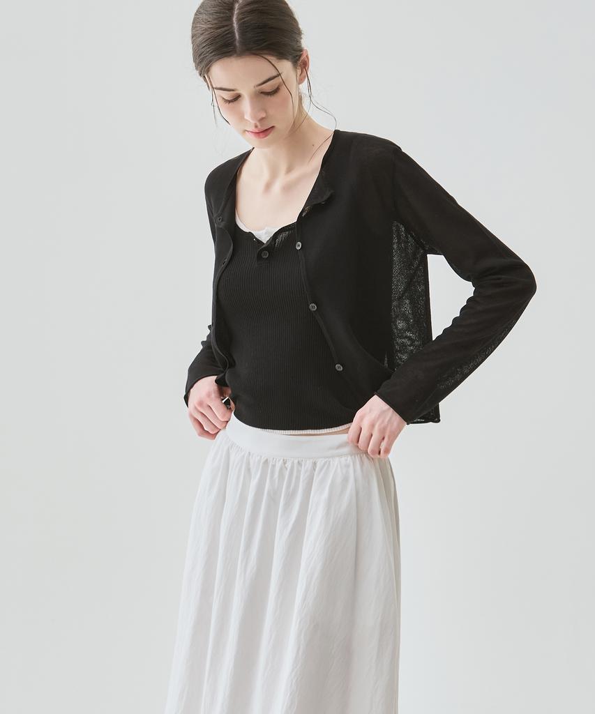 Deuloupisumeon Breeze Knit Cardigan + Sleeveless Set [4 Colors]