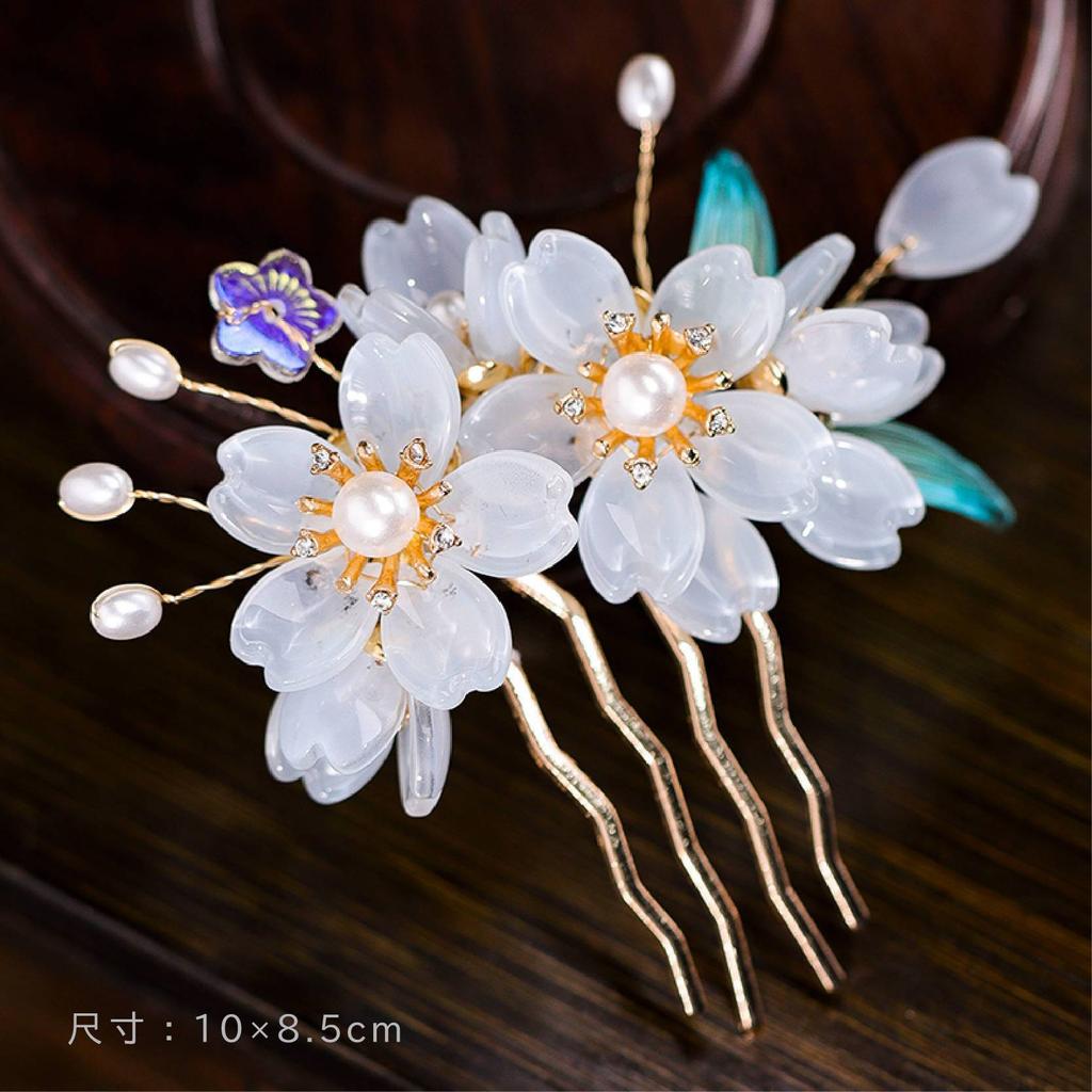 U Shape Peony Hairpin For Women Vintage Chinese Style Flower Hair Stick Handmade Metal Jewelry Hair Accessory Hanfu Hair Comb
