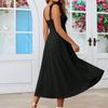 Stylish Women's Elegant Color Suspender Dress Long Dress