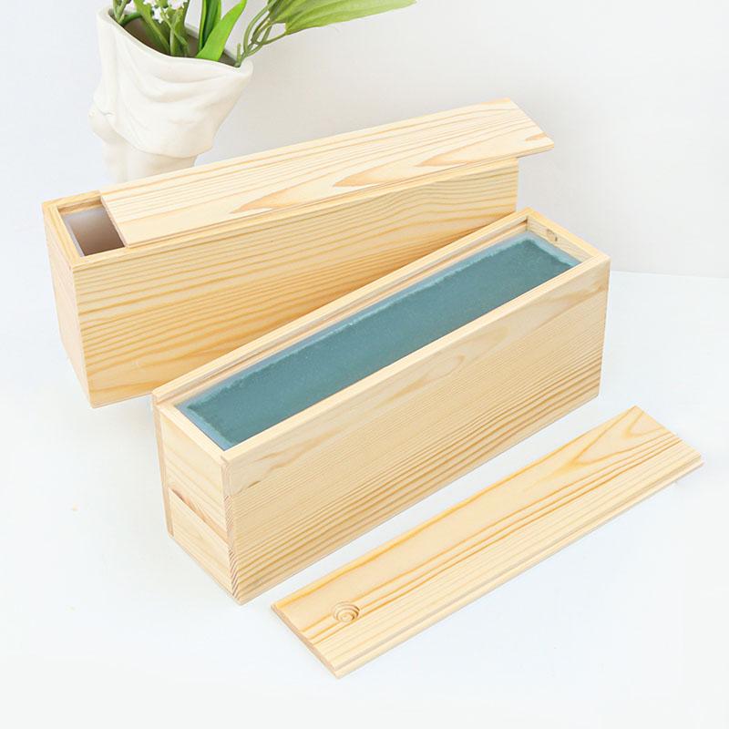 1200ml Silikon Seifenform Rechteckig Holzbox Mit Deckel DIY Kuchen Toast Brot Backzubehör Handwerk Seifenherstellung Form Gussform