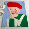 artist AAgathe Singerr Throw Warm Soft Flannel Blanket Multiuse for Sofa Bed Camping Travel Nap