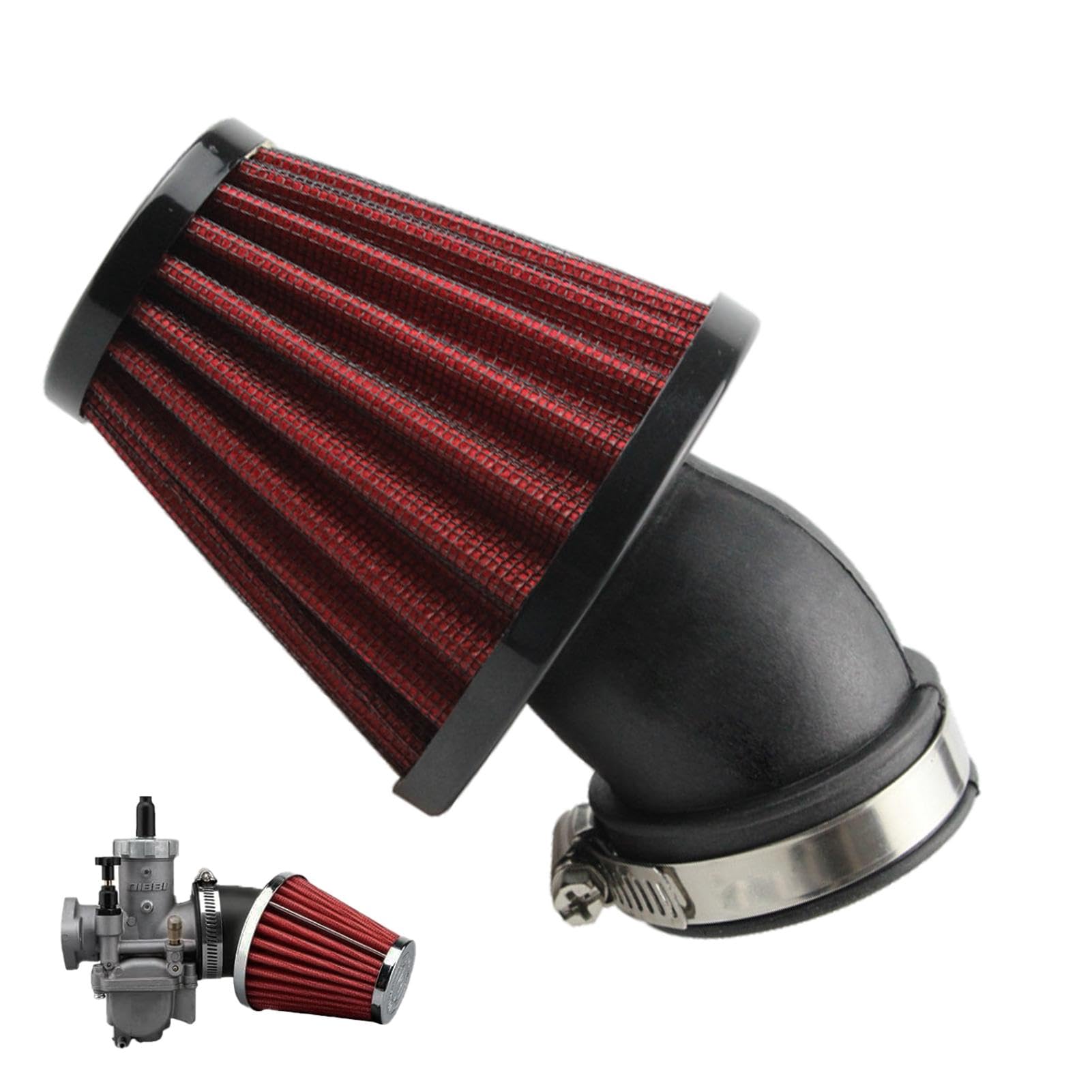 

Мотоциклетный фильтр-очиститель Воздушный фильтр Сетчатый воздушный фильтр Фильтр для впуска воздуха Комплект фильтров Круглый конус Увеличение эффективности впуска Увеличение эффективности