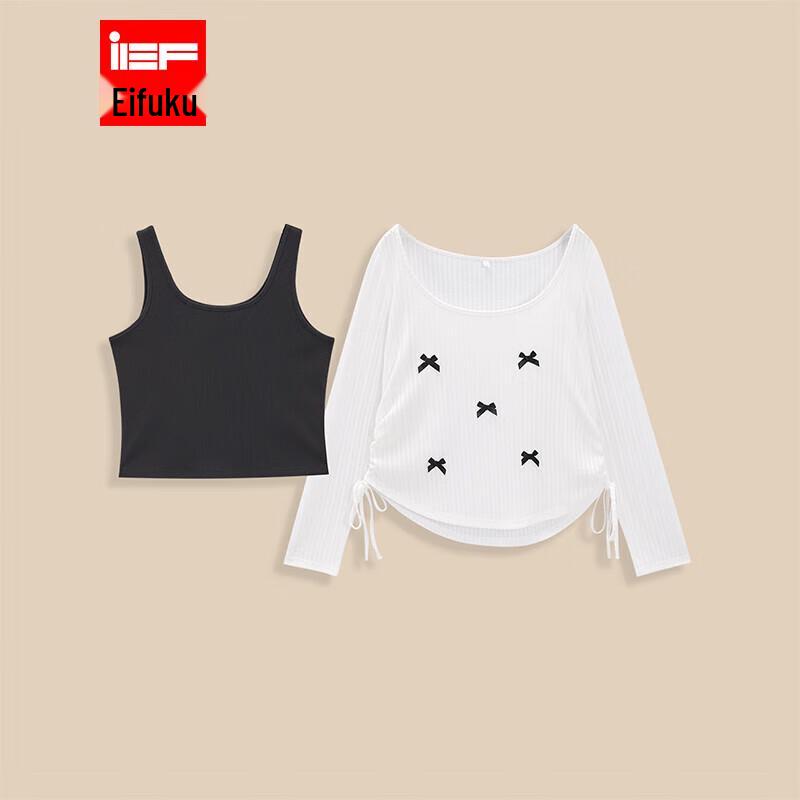 IEF Большой размер Французский милый летний комплект из двух предметов M